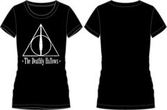 Harry Potter The Deathly Hallows Logo Women's Black T-Shirt