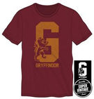 Harry Potter Gryffindor House Pride Big G with Lion Men's Burgundy T-Shirt